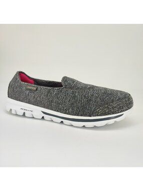 Skechers GOwalk Lead Women's Size 11 EW Grey Knit Slip On Walking Shoes 13768EW